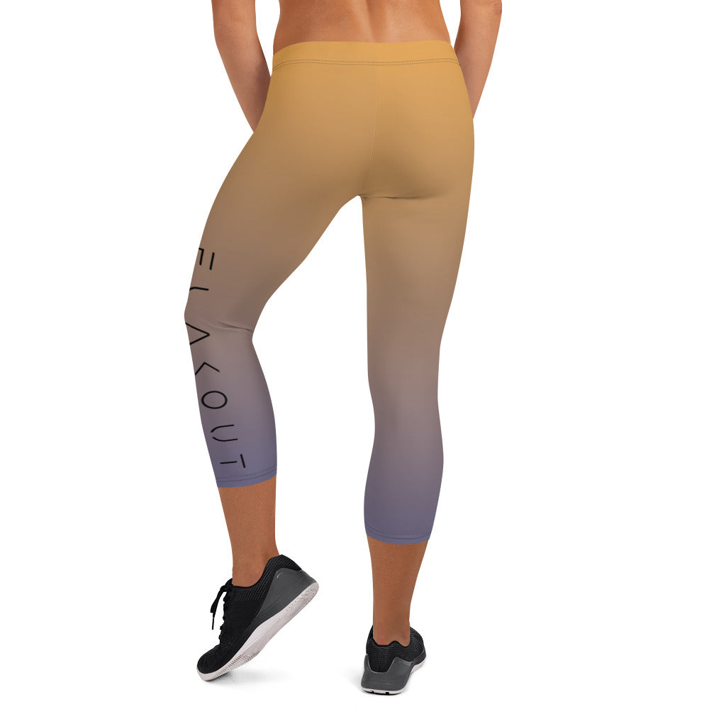 Dusk Blaze Women's Capri Leggings - FLAKOUT