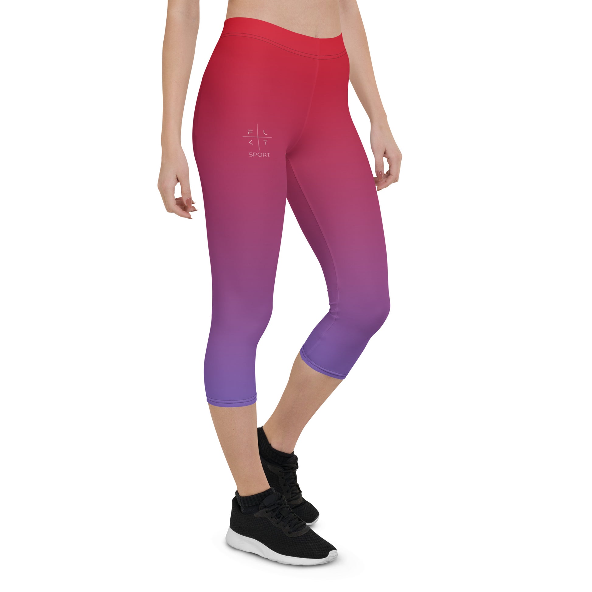 Magenta Aurora FLAKOUT Sport Women's Capri Leggings - FLAKOUT