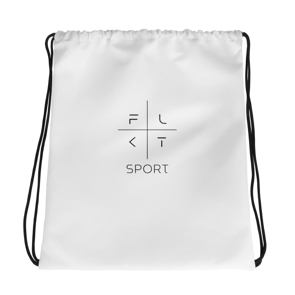 FLAKOUT Sport Unisex Drawstring Bag - White - FLAKOUT