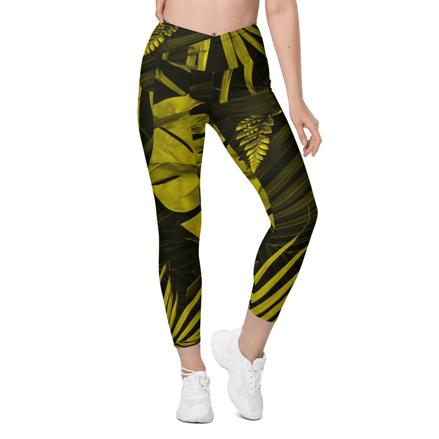 Yellowaze Women's Recycled Crossover Leggings With Pockets - FLAKOUT