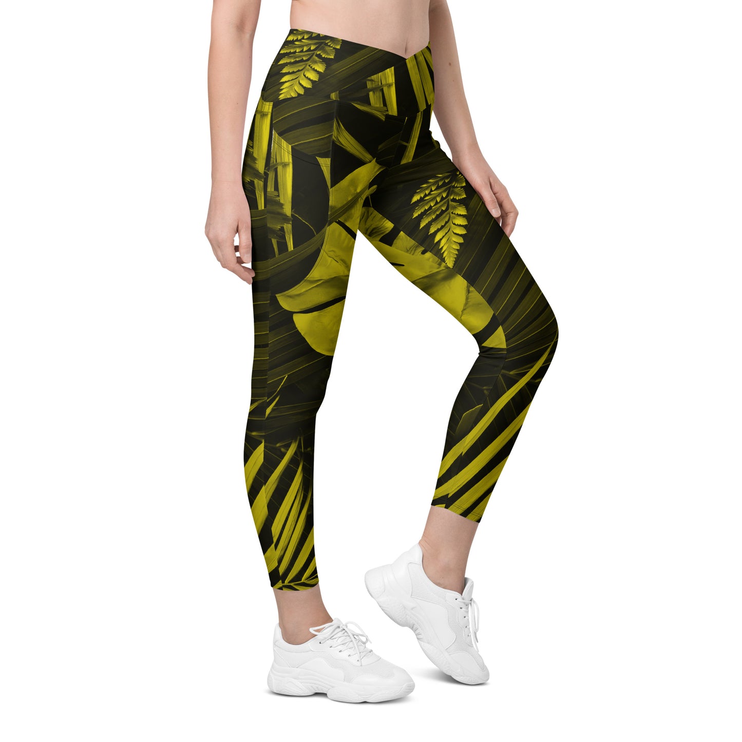 Yellowaze Women's Recycled Crossover Leggings With Pockets - FLAKOUT