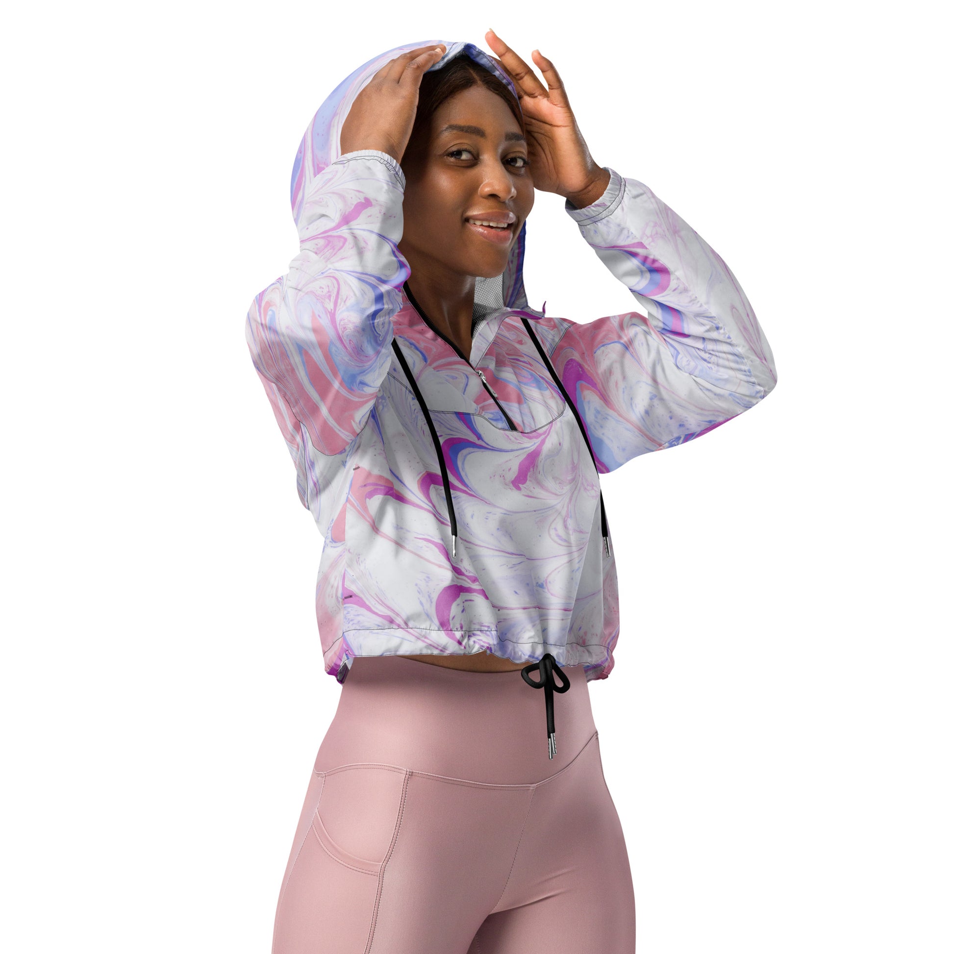 Fluid Colors Flair Women’s Cropped Windbreaker - FLAKOUT