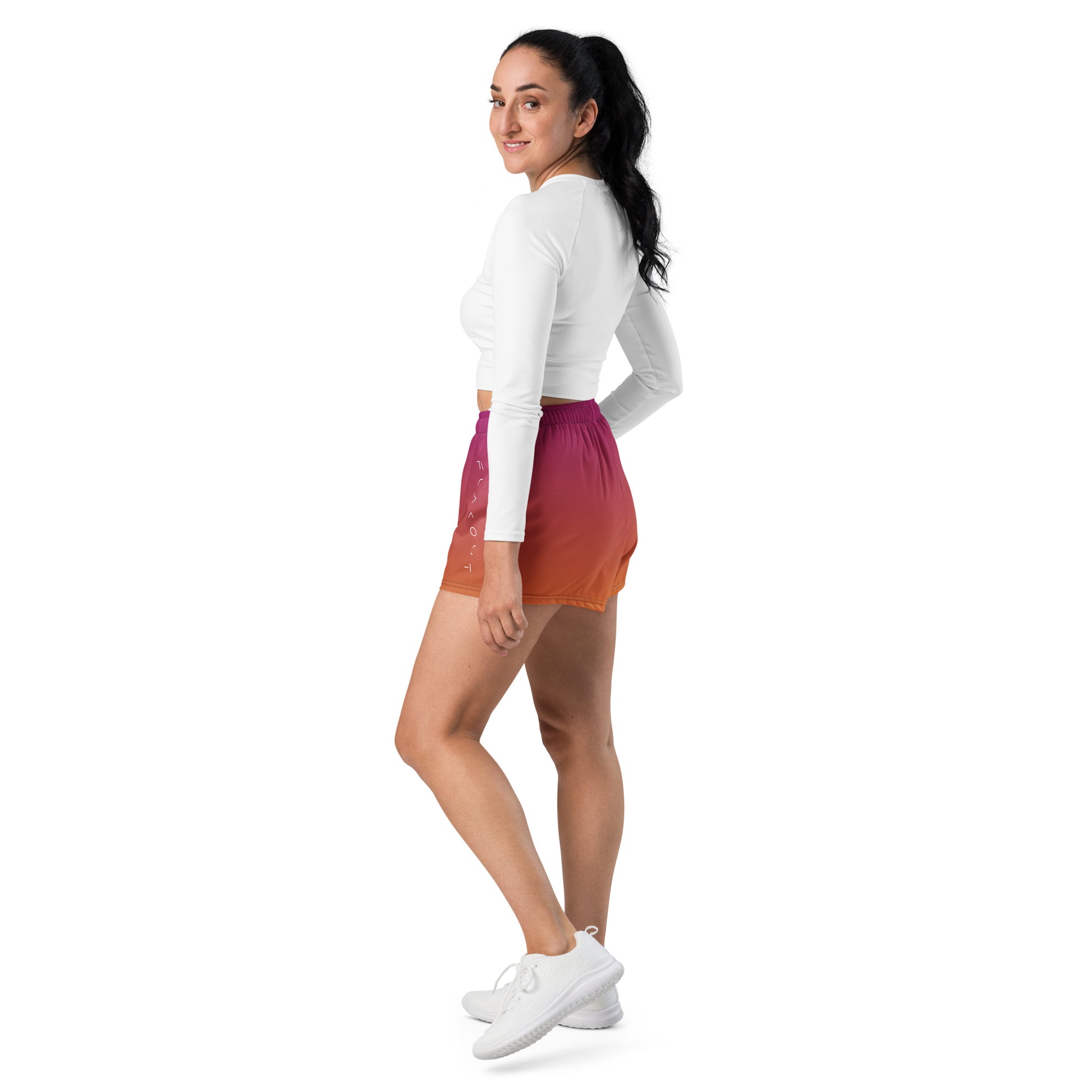 Sunset Blaze Women’s Recycled Shorts - FLAKOUT