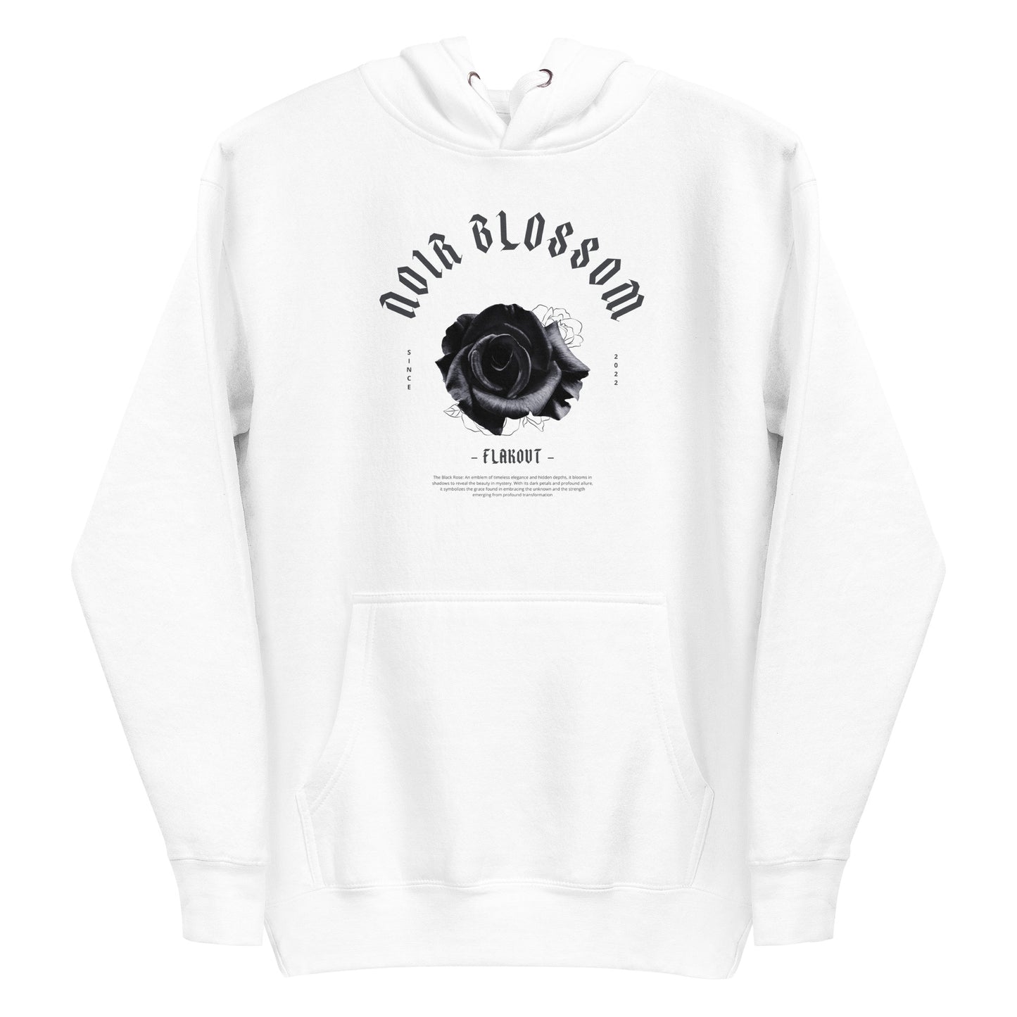 Noir Blossom Unisex Hoodie - FLAKOUT