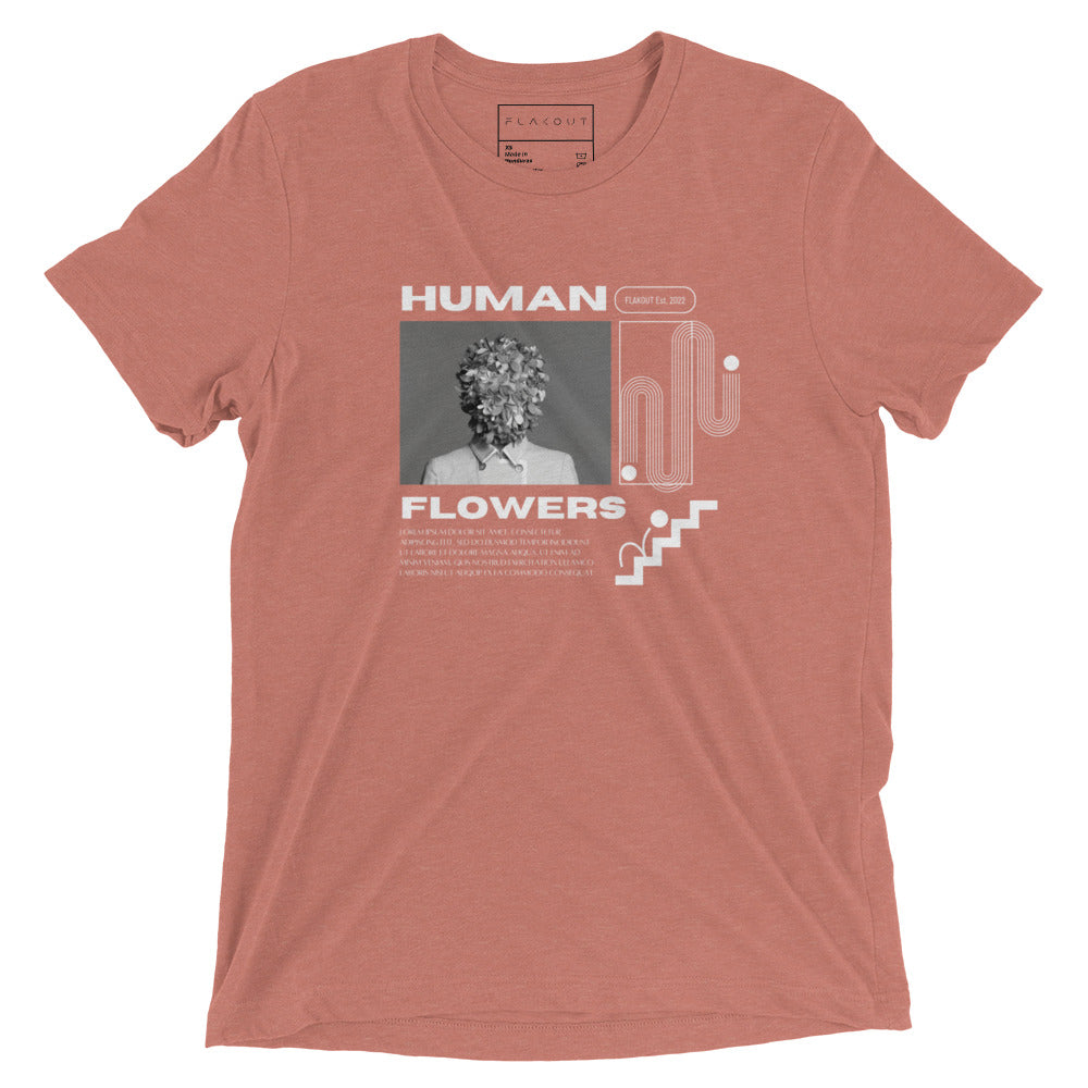 Human Flowers Floral Blooming T-shirt - FLAKOUT