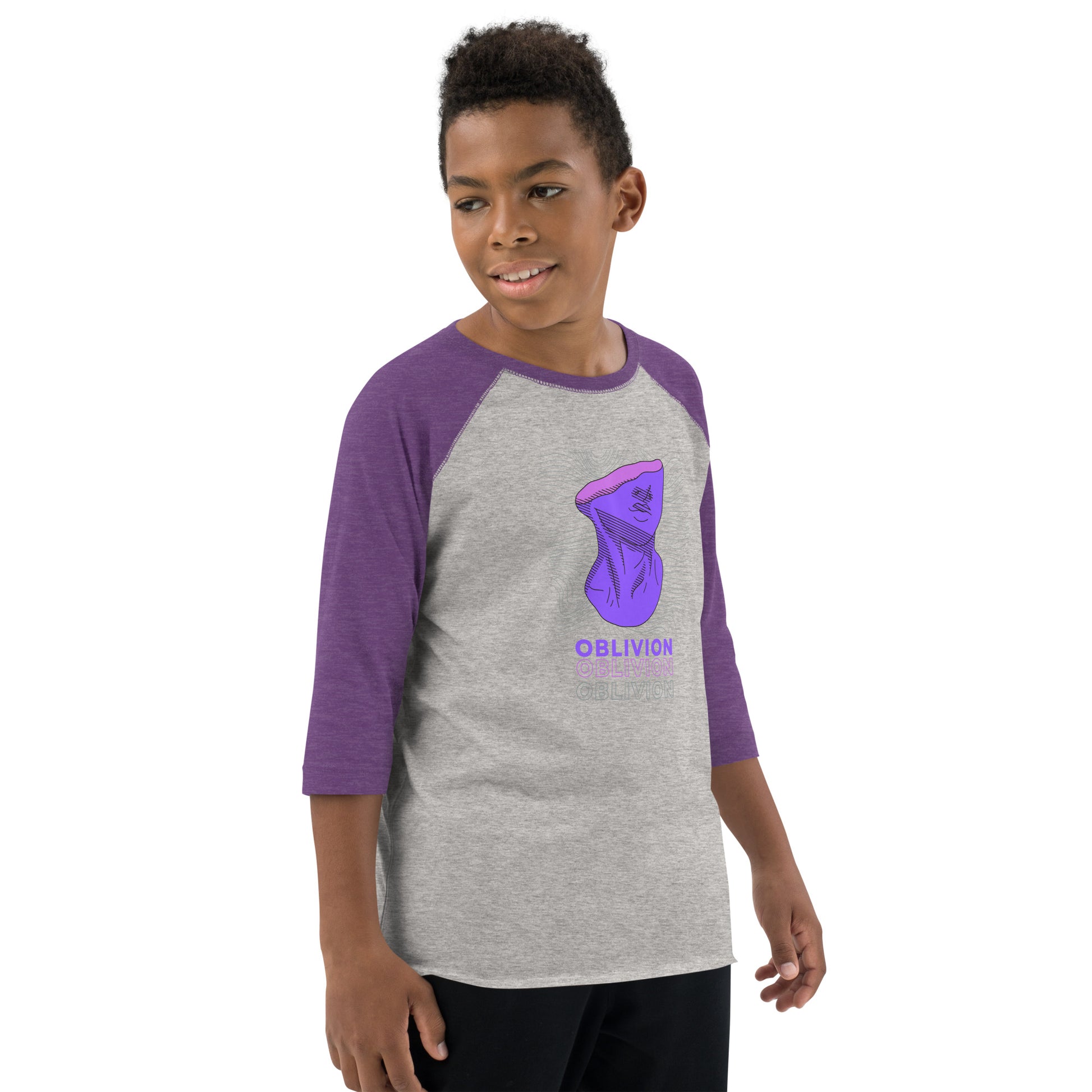 Violet Veil Of Oblivion Kid's Long Sleeve Shirt - FLAKOUT