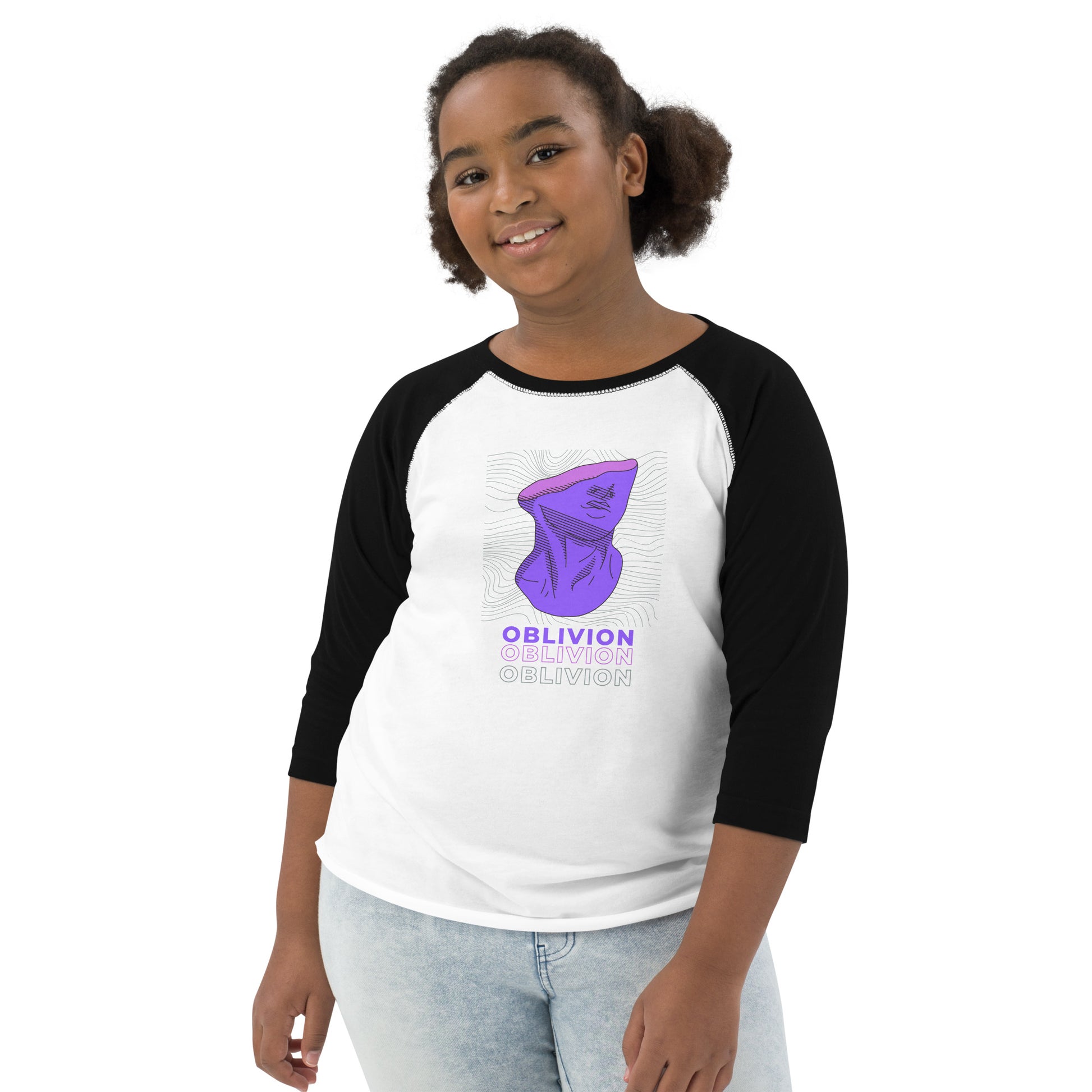 Violet Veil Of Oblivion Kid's Long Sleeve Shirt - FLAKOUT