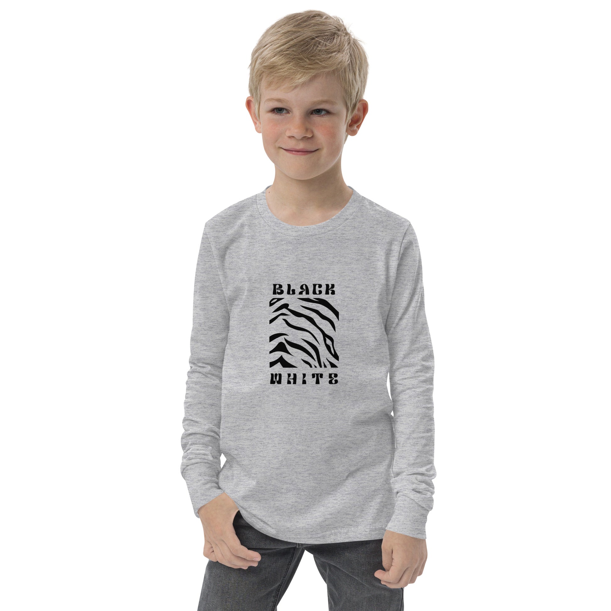 Opulent Onyx Tiger Kid's Long Sleeve Shirt - FLAKOUT