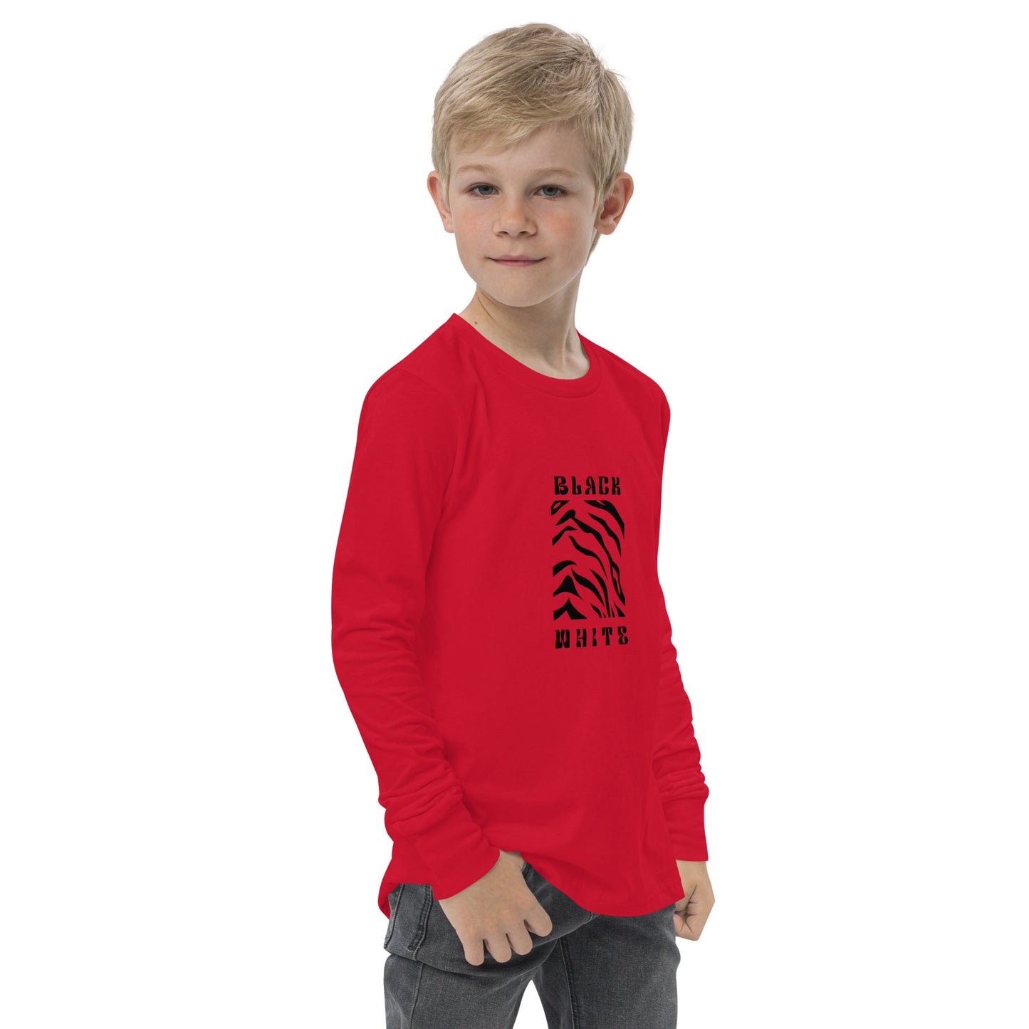 Opulent Onyx Tiger Kid's Long Sleeve Shirt - FLAKOUT