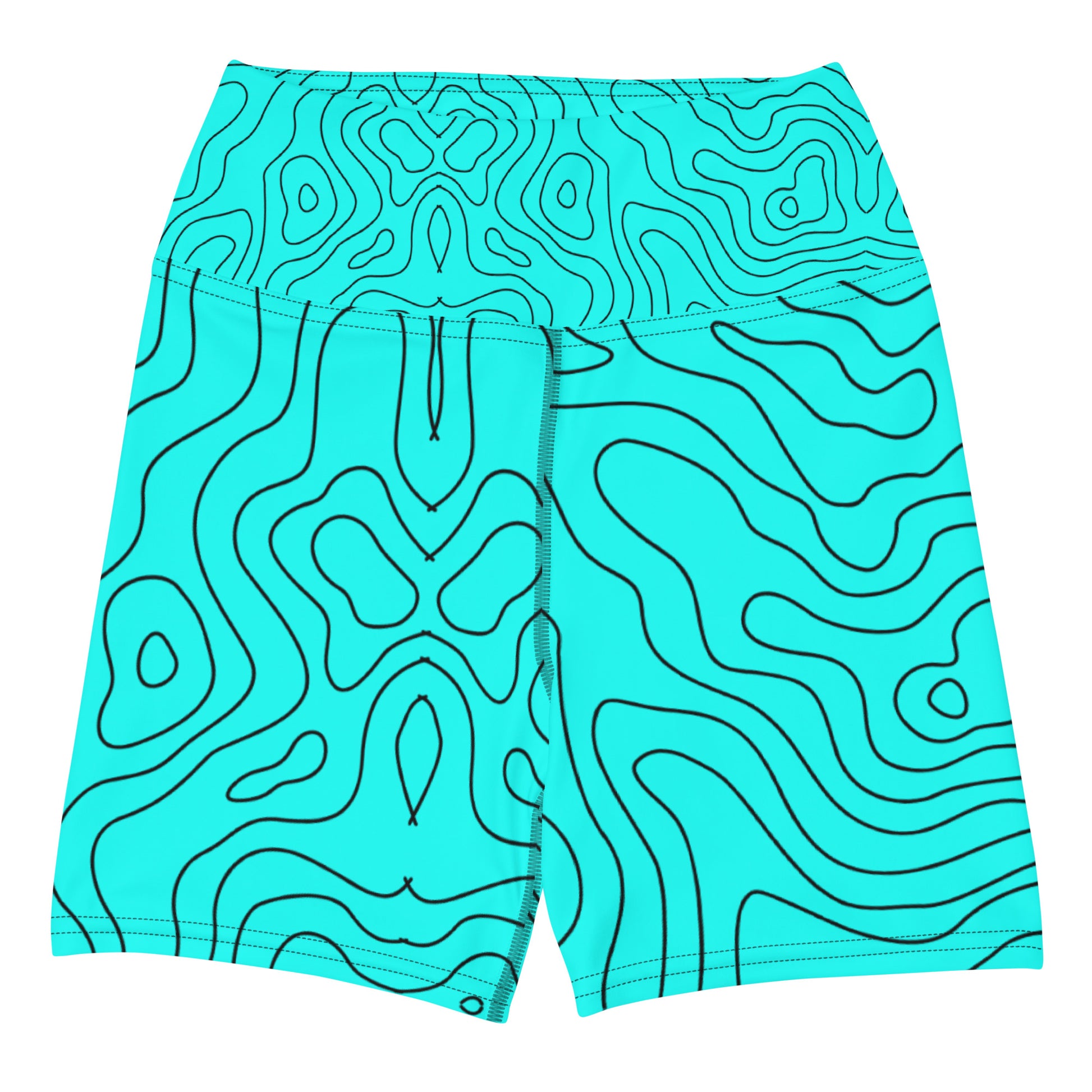 Blue Abyss Women's Yoga Shorts - FLAKOUT